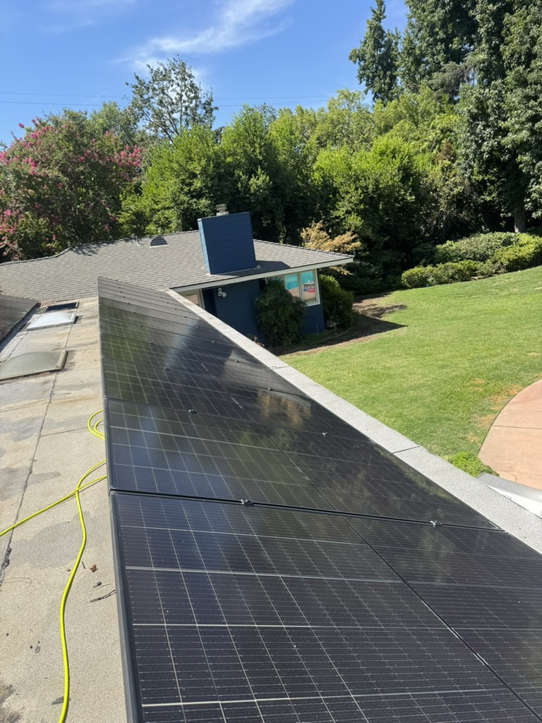 Clean solar panels after cleaning